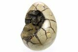 Septarian Dragon Egg Geode - Black Crystals #267346-2